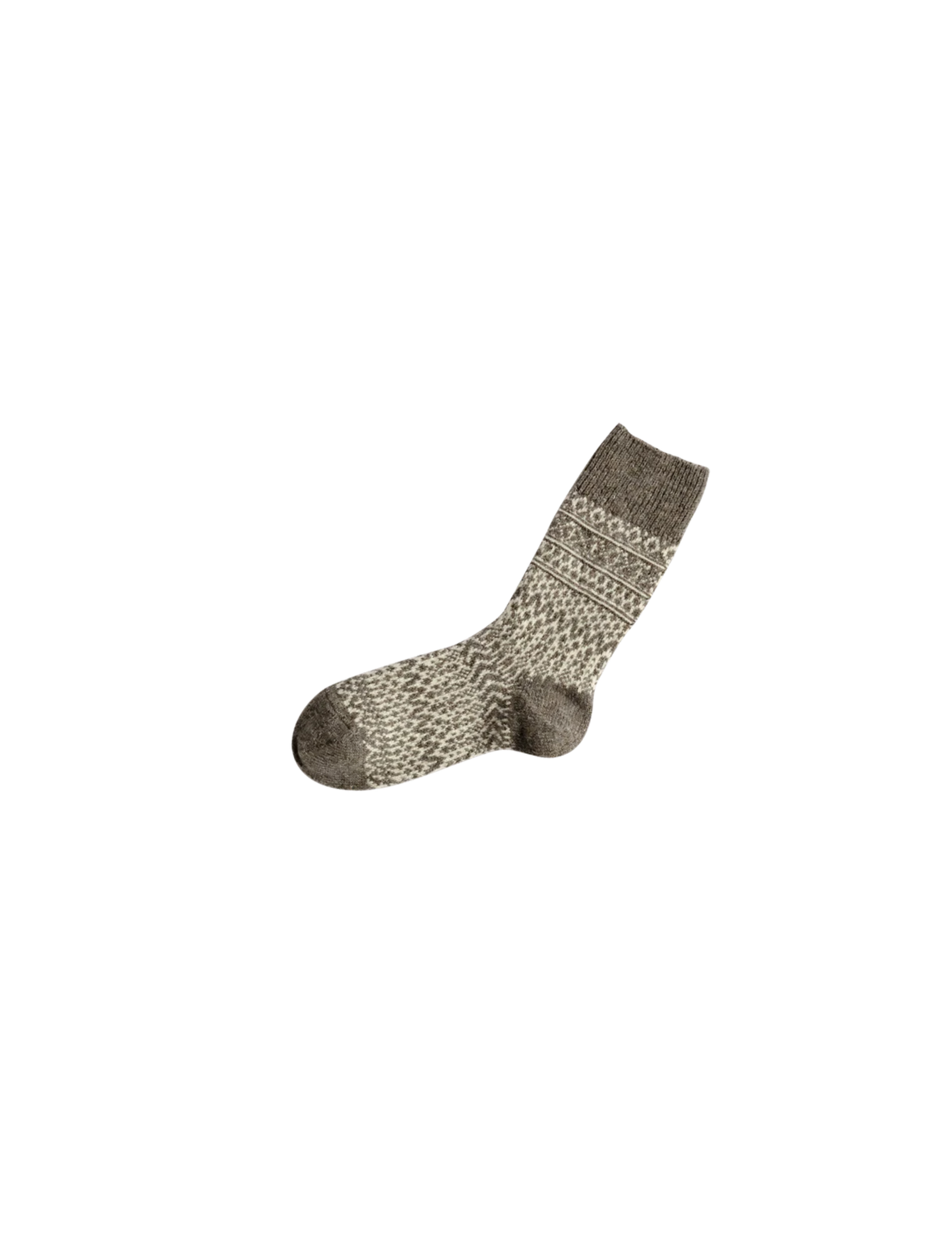WOOL JACQUARD SOCKS / OSLO - GRAY