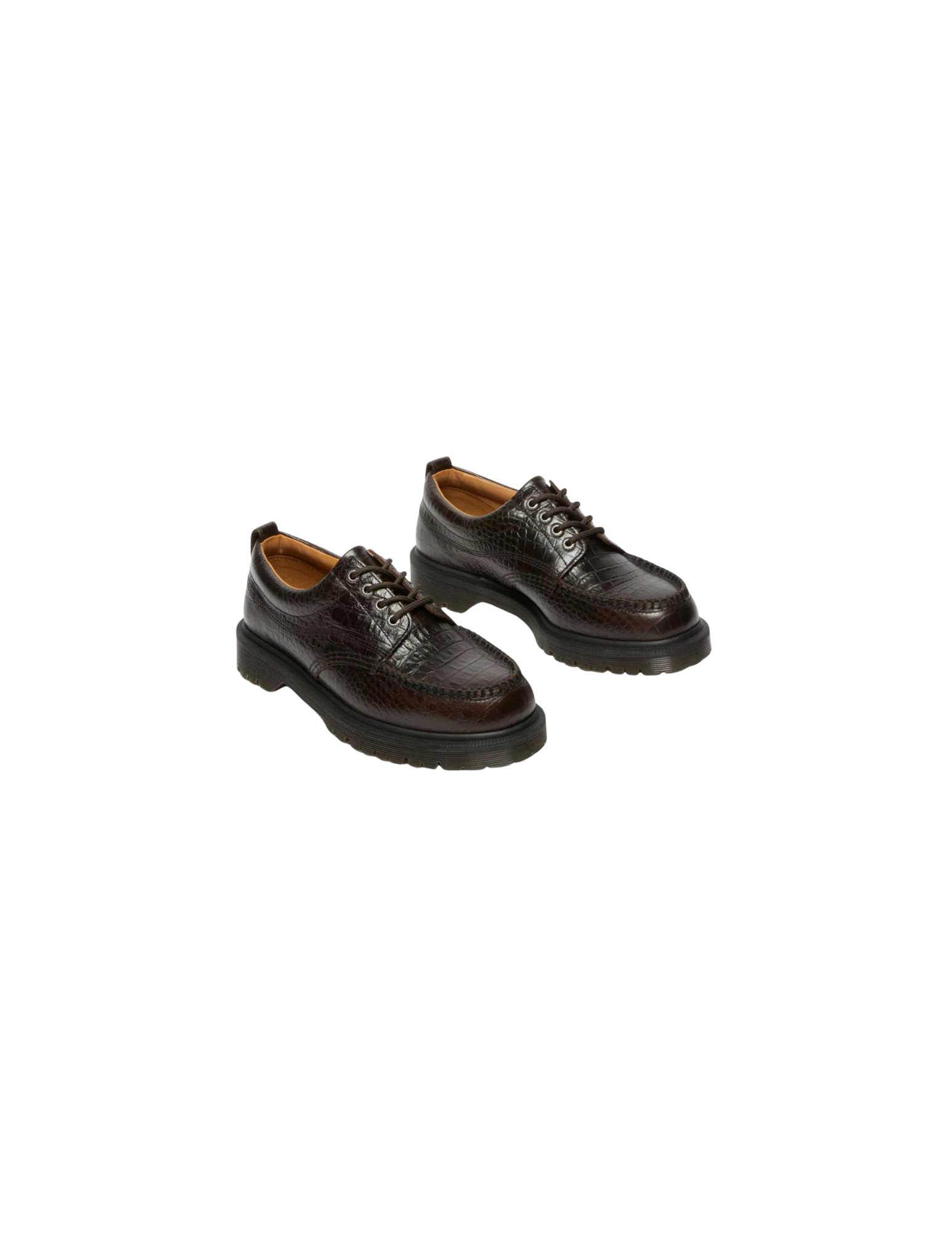 Lowell - Crocodile Analine Leather Moc Toe Shoes