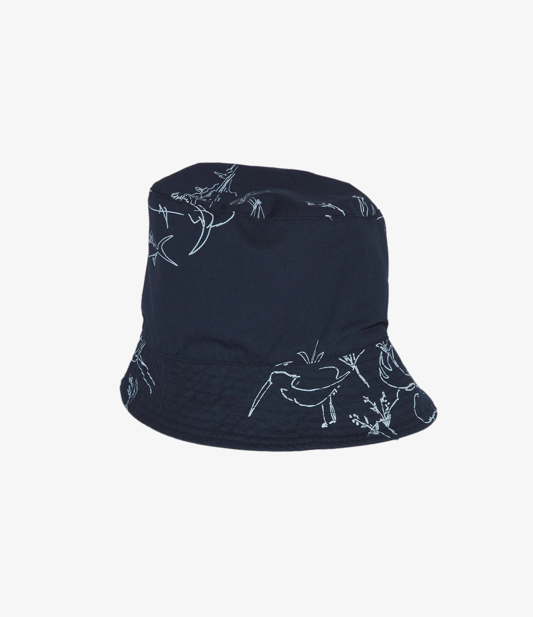 Bucket Hat - Navy Animal Print