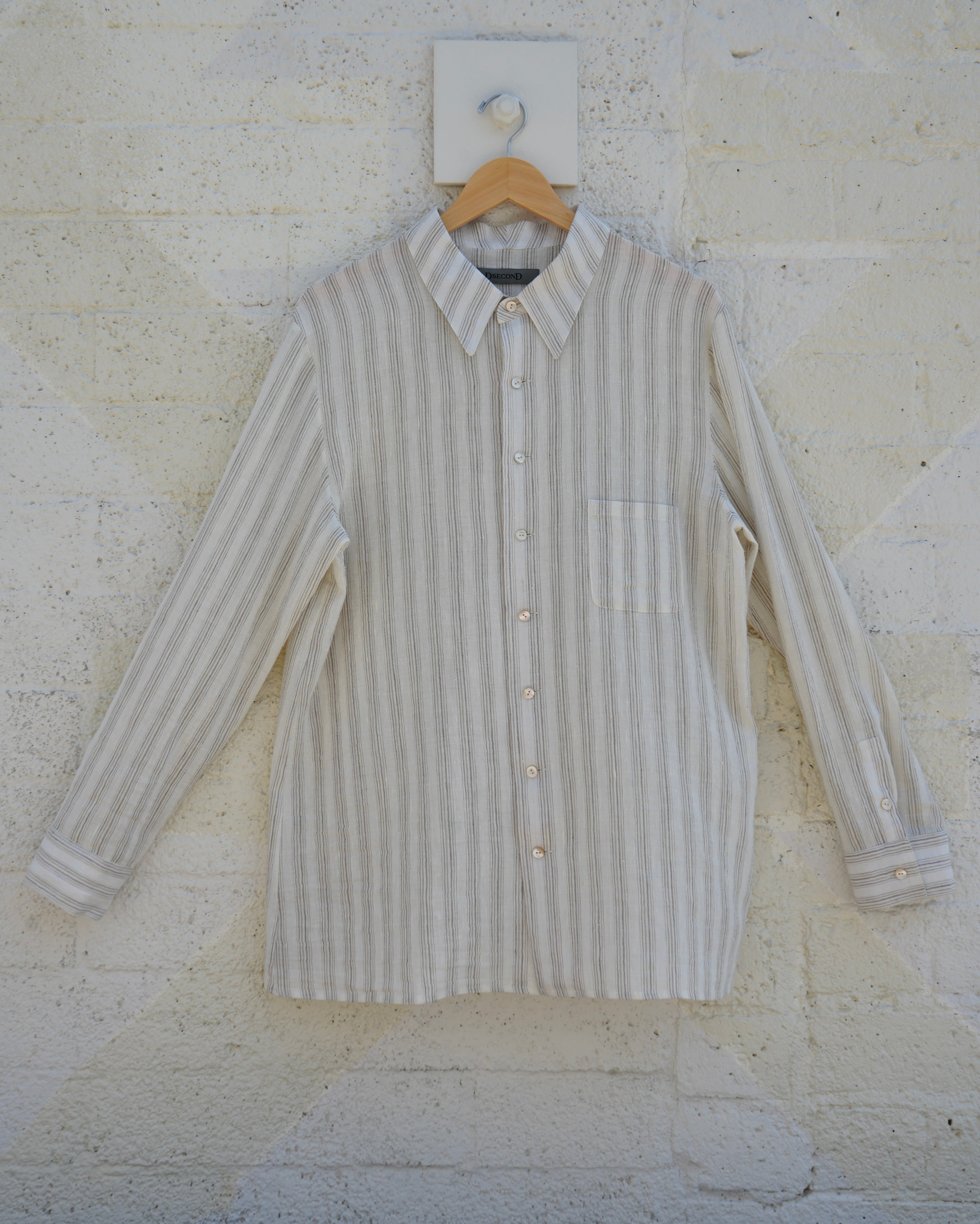 CREAM STRIPED IKIGAI SHIRT