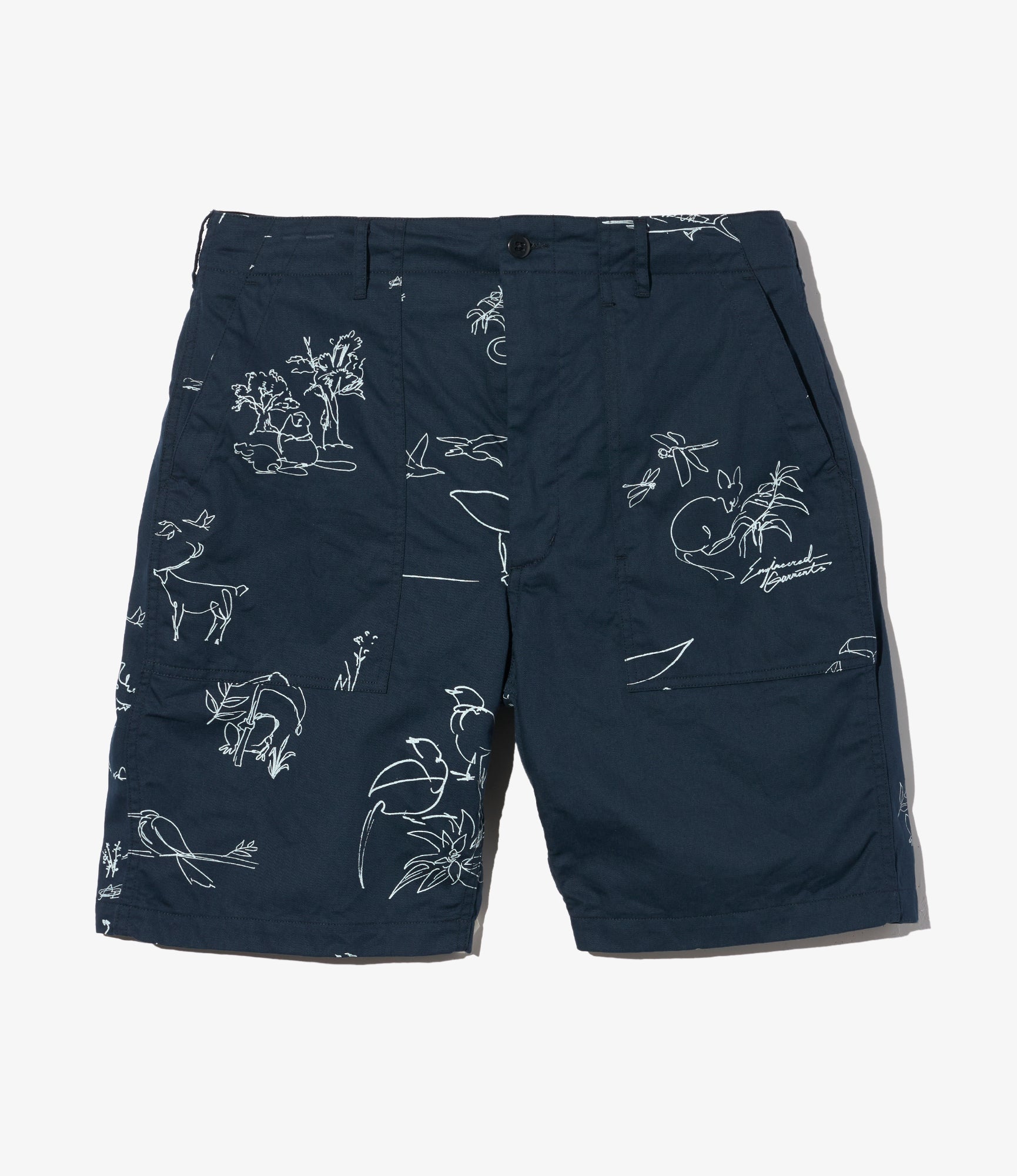 Fatigue Short - Navy Animal Print