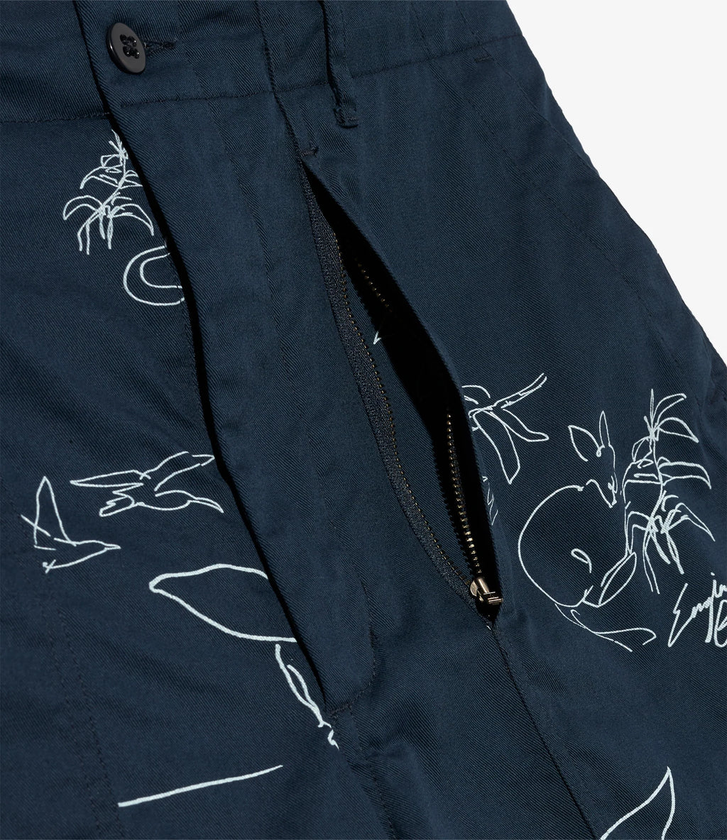 Fatigue Short - Navy Animal Print