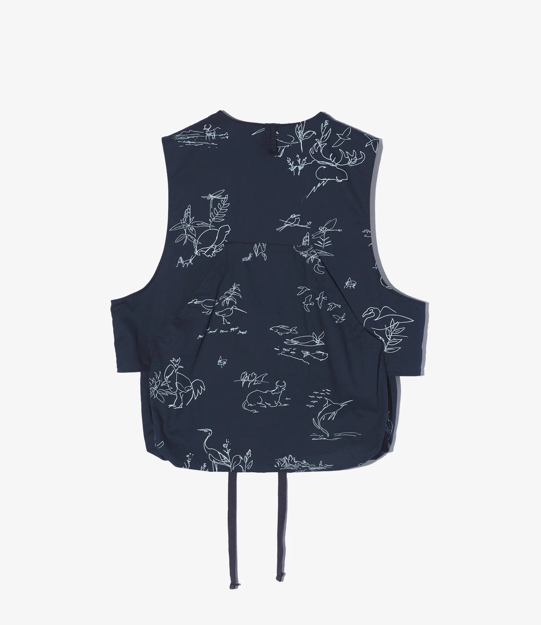 Fowl Vest - Navy Animal Print