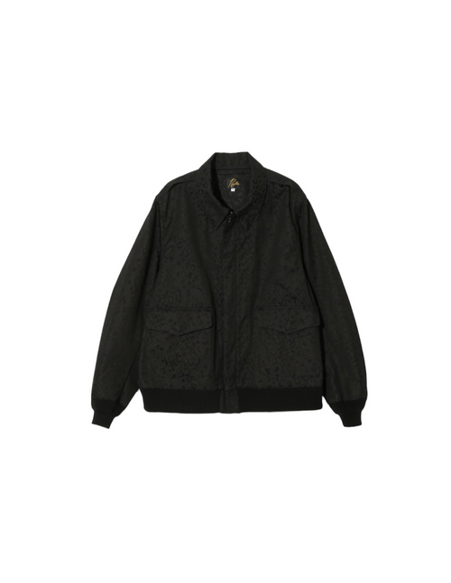 A-2 Jacket - Black - Cotton Leopard Jacquard