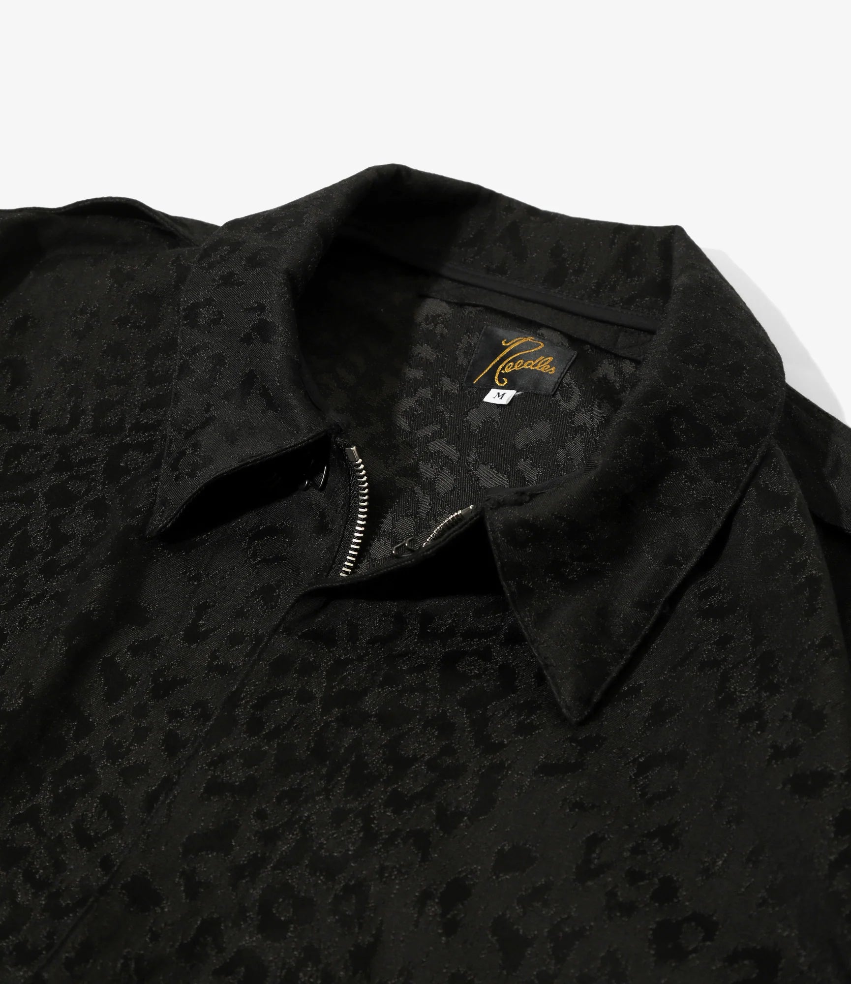 A-2 Jacket - Black - Cotton Leopard Jacquard