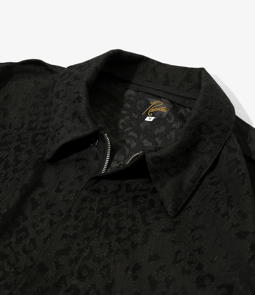 A-2 Jacket - Black - Cotton Leopard Jacquard
