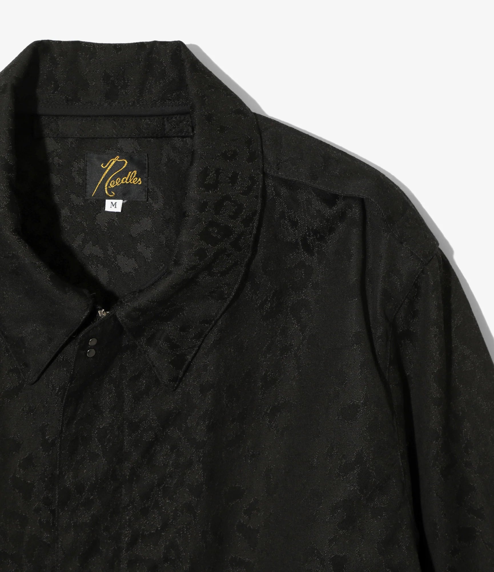 A-2 Jacket - Black - Cotton Leopard Jacquard