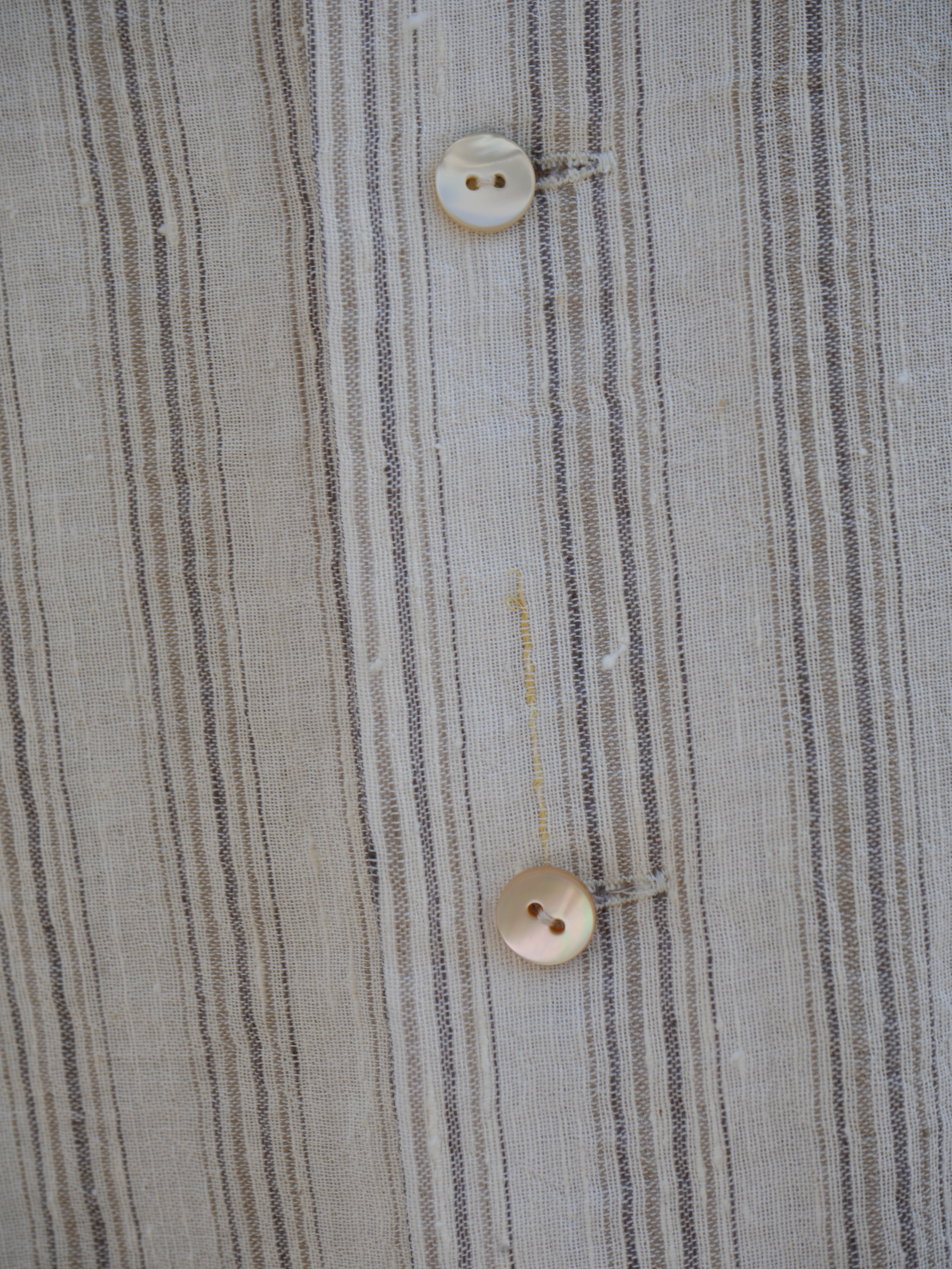CREAM STRIPED IKIGAI SHIRT