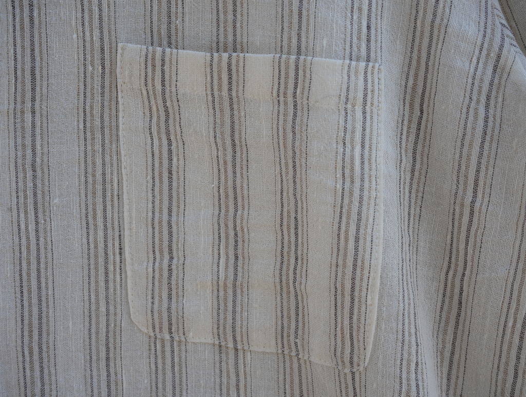 CREAM STRIPED IKIGAI SHIRT