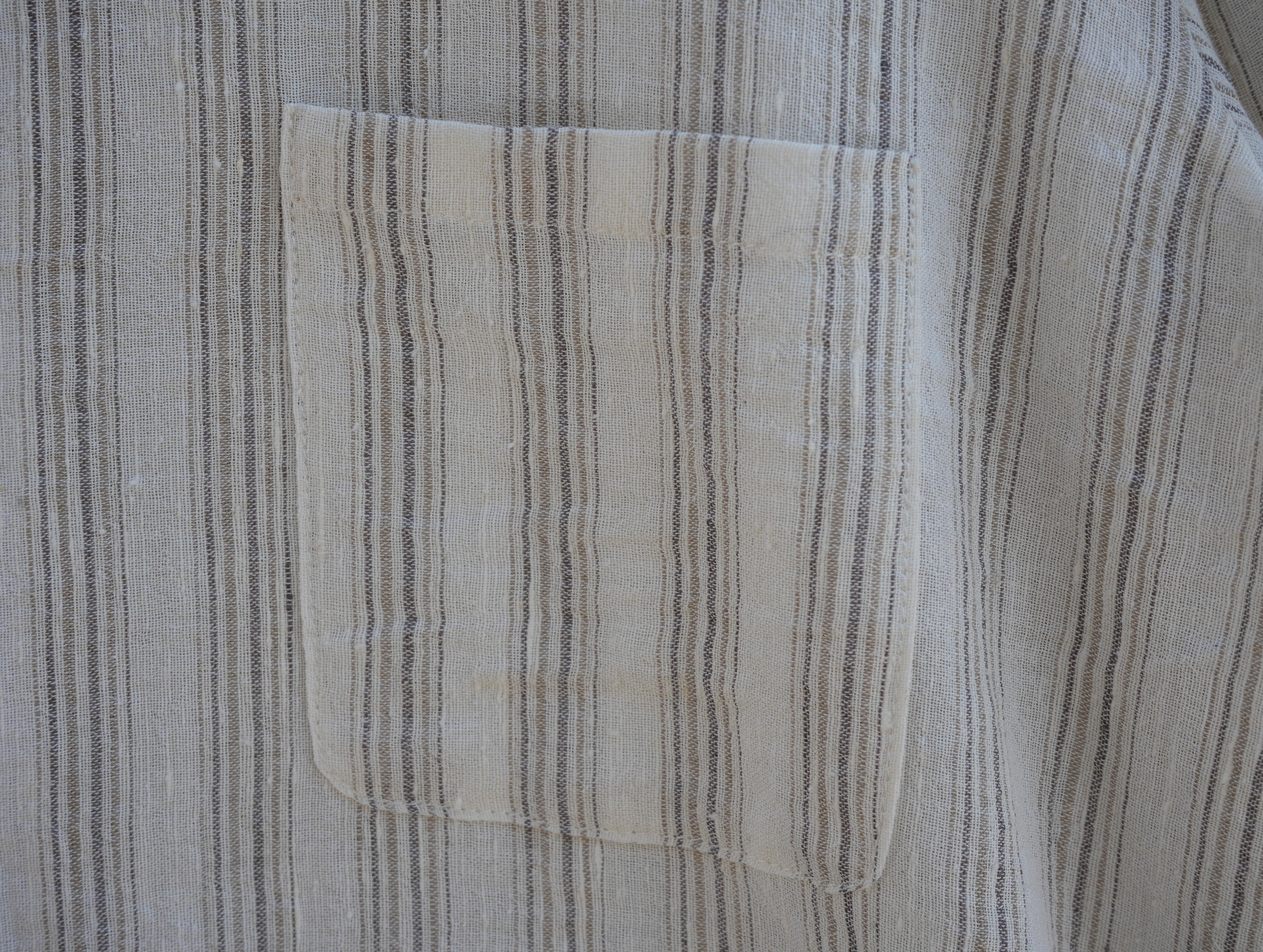 CREAM STRIPED IKIGAI SHIRT