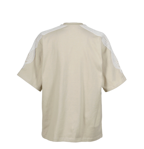 APPLIQUE GYM TEE / OVERDYE BEIGE