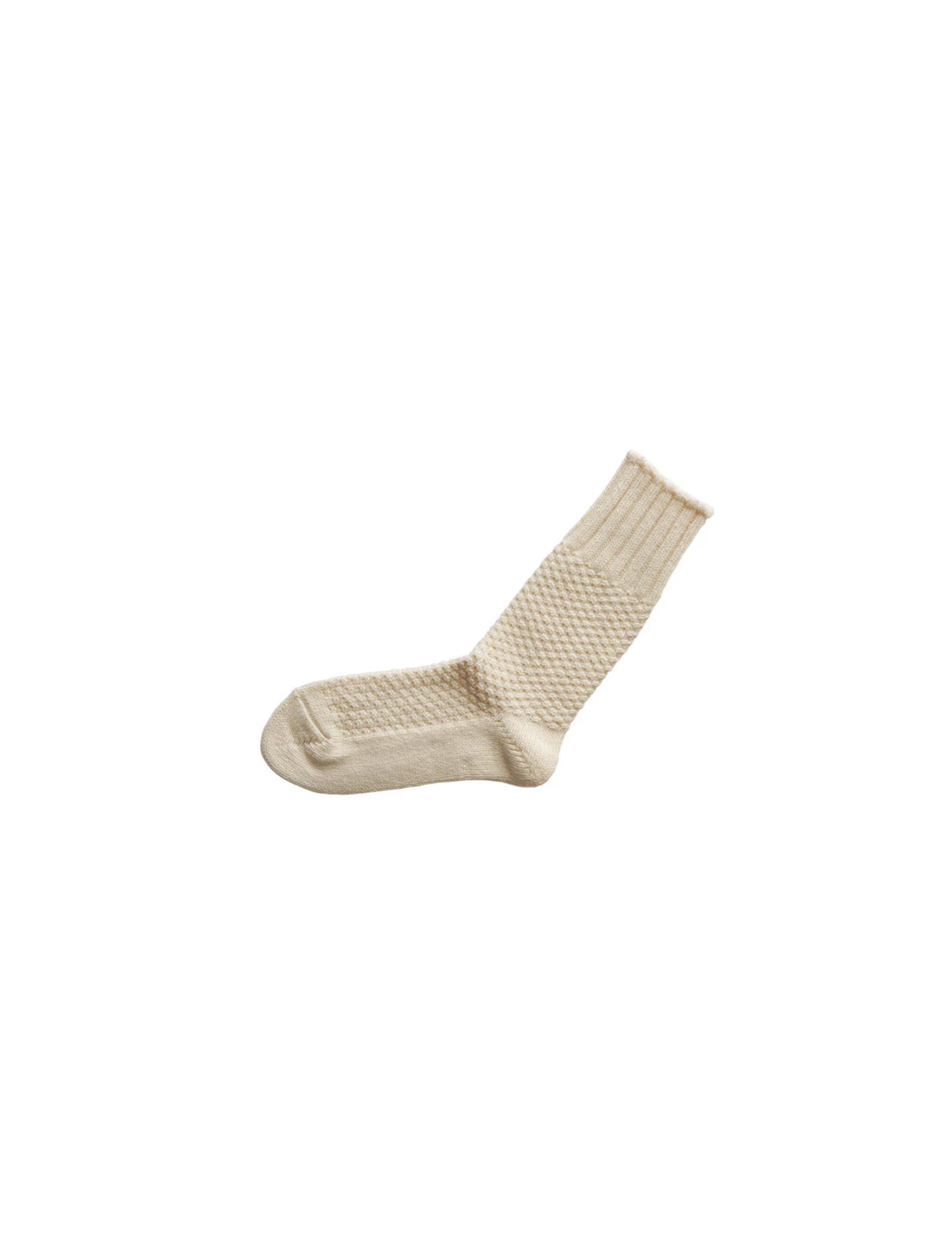 WOOL COTTON BOOT SOCKS / BOSTON - IVORY