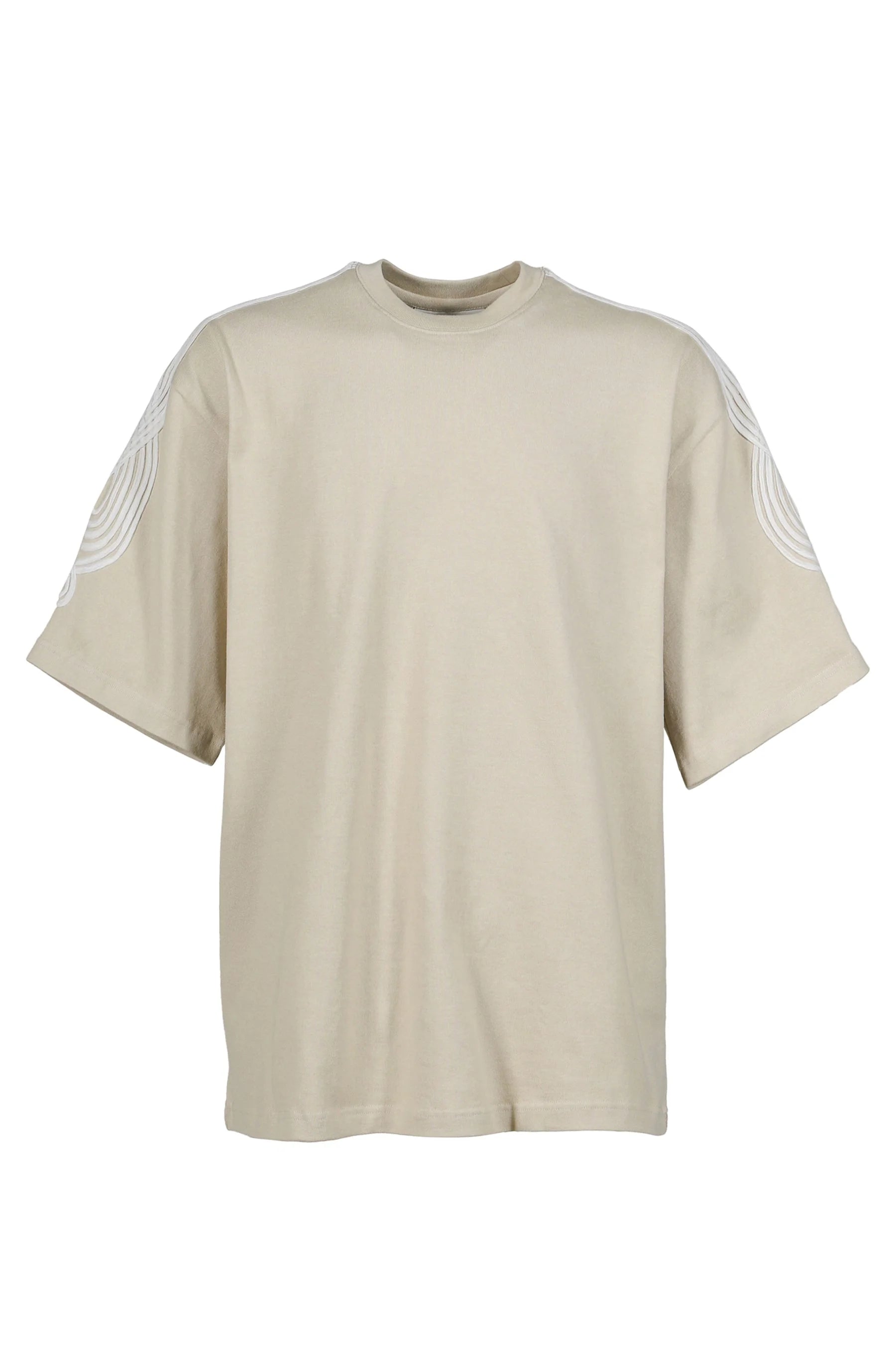 APPLIQUE GYM TEE / OVERDYE BEIGE