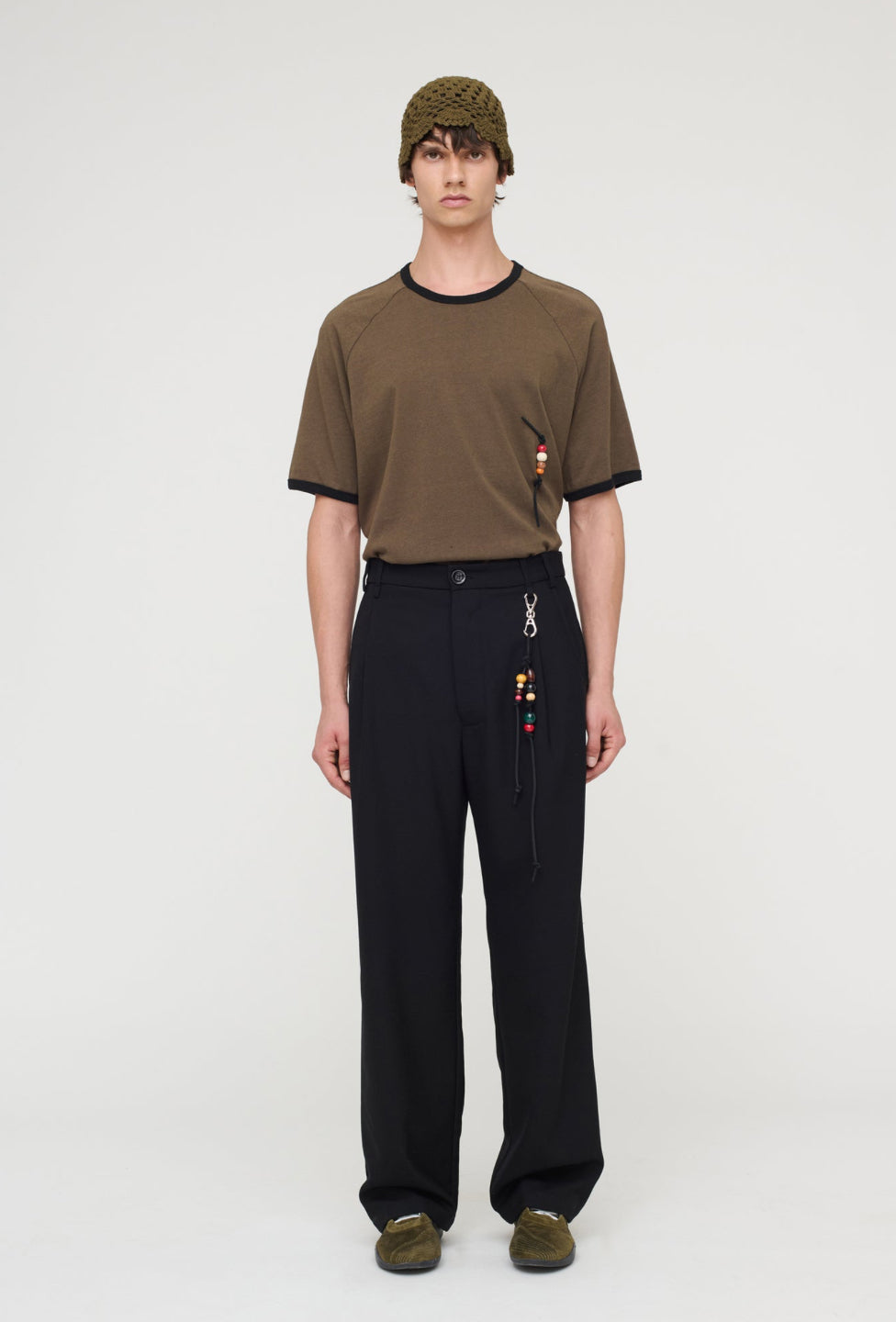 Loose Pleated Pant Gabardine (Black)