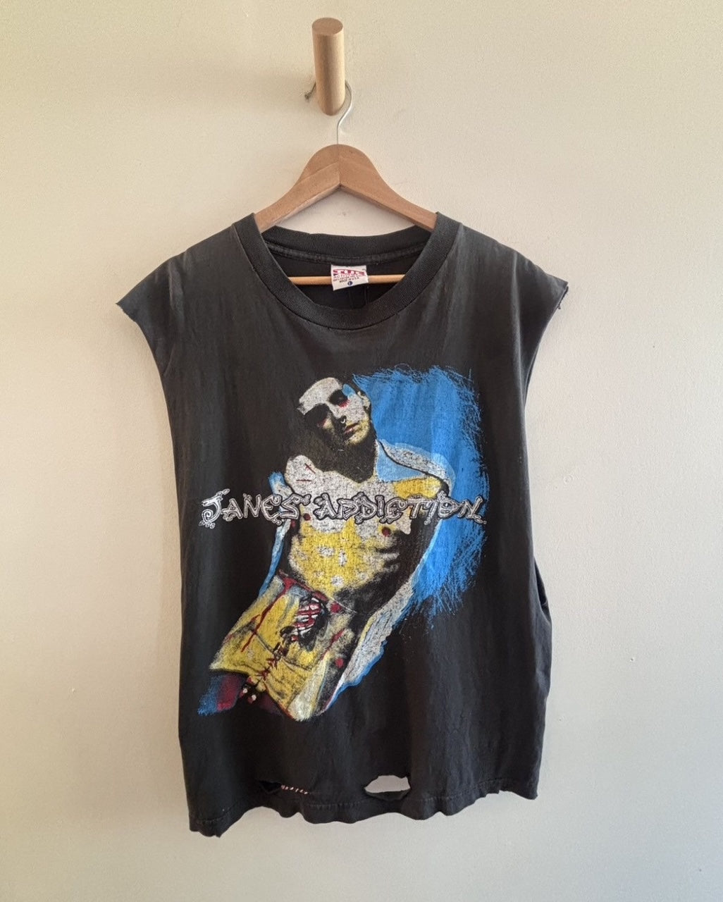 Rare vintage 1980s Jane's Addiction Triple X Records Cut-off Tee