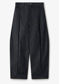 Box Pleat Trouser Denim - Raw Black