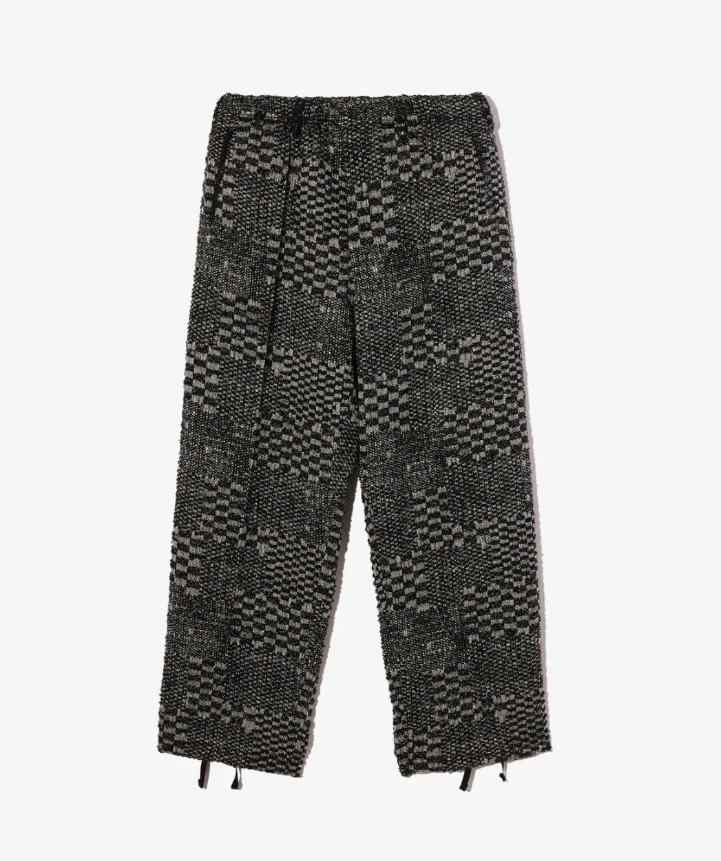 Knit Leisure Pant - Black/White Pattern Block Jq.