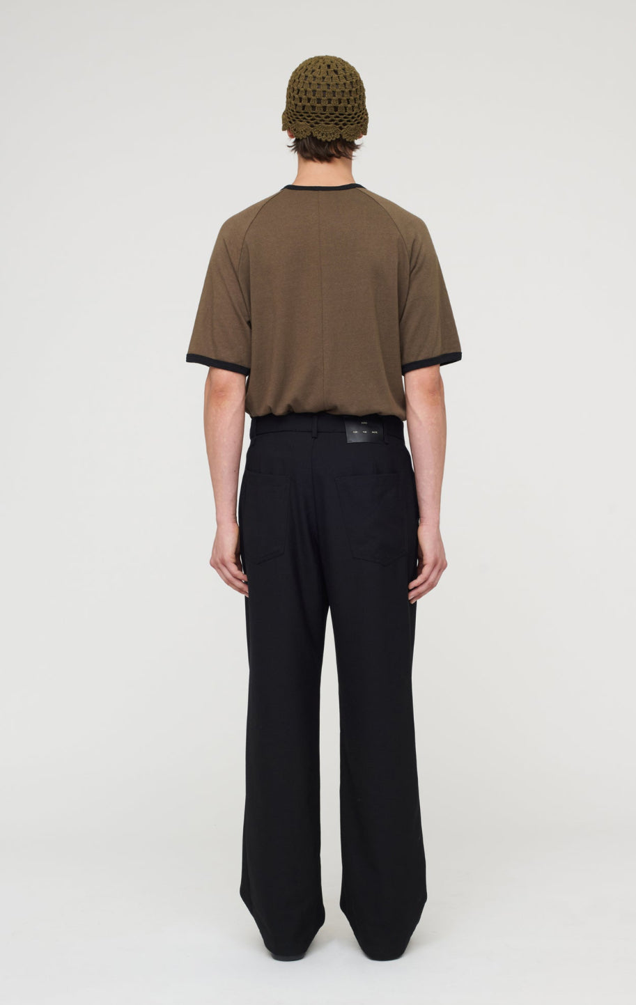 Loose Pleated Pant Gabardine (Black)