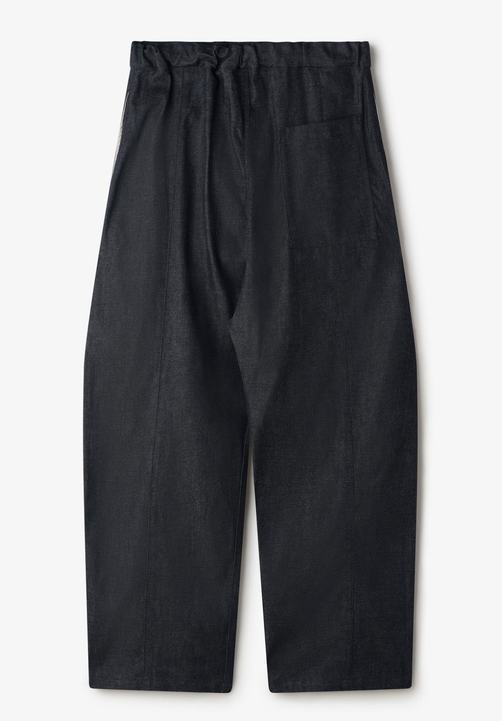 Box Pleat Trouser Denim - Raw Black