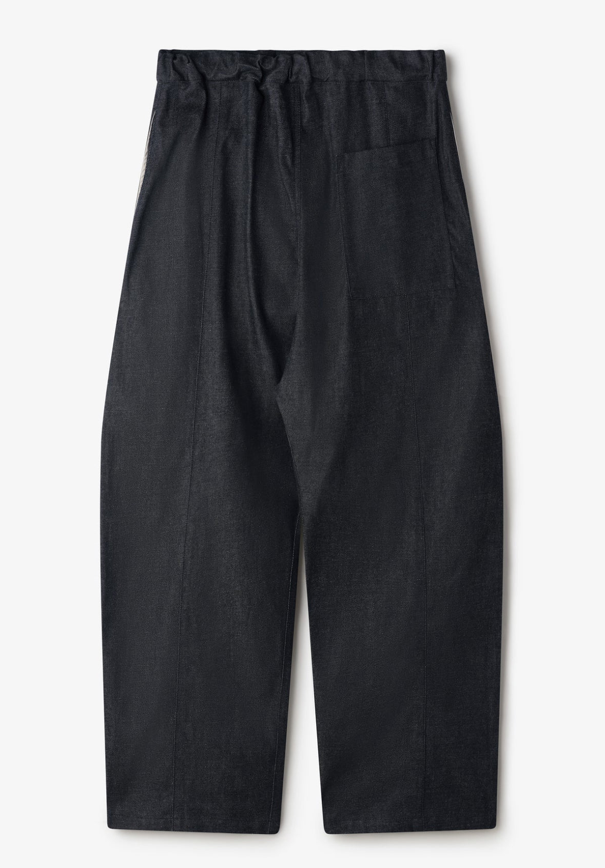 Box Pleat Trouser Denim - Raw Black