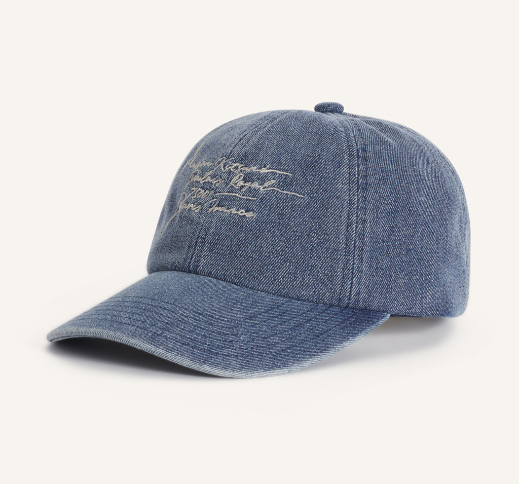 POETIC SCRIPT DENIM CAP
