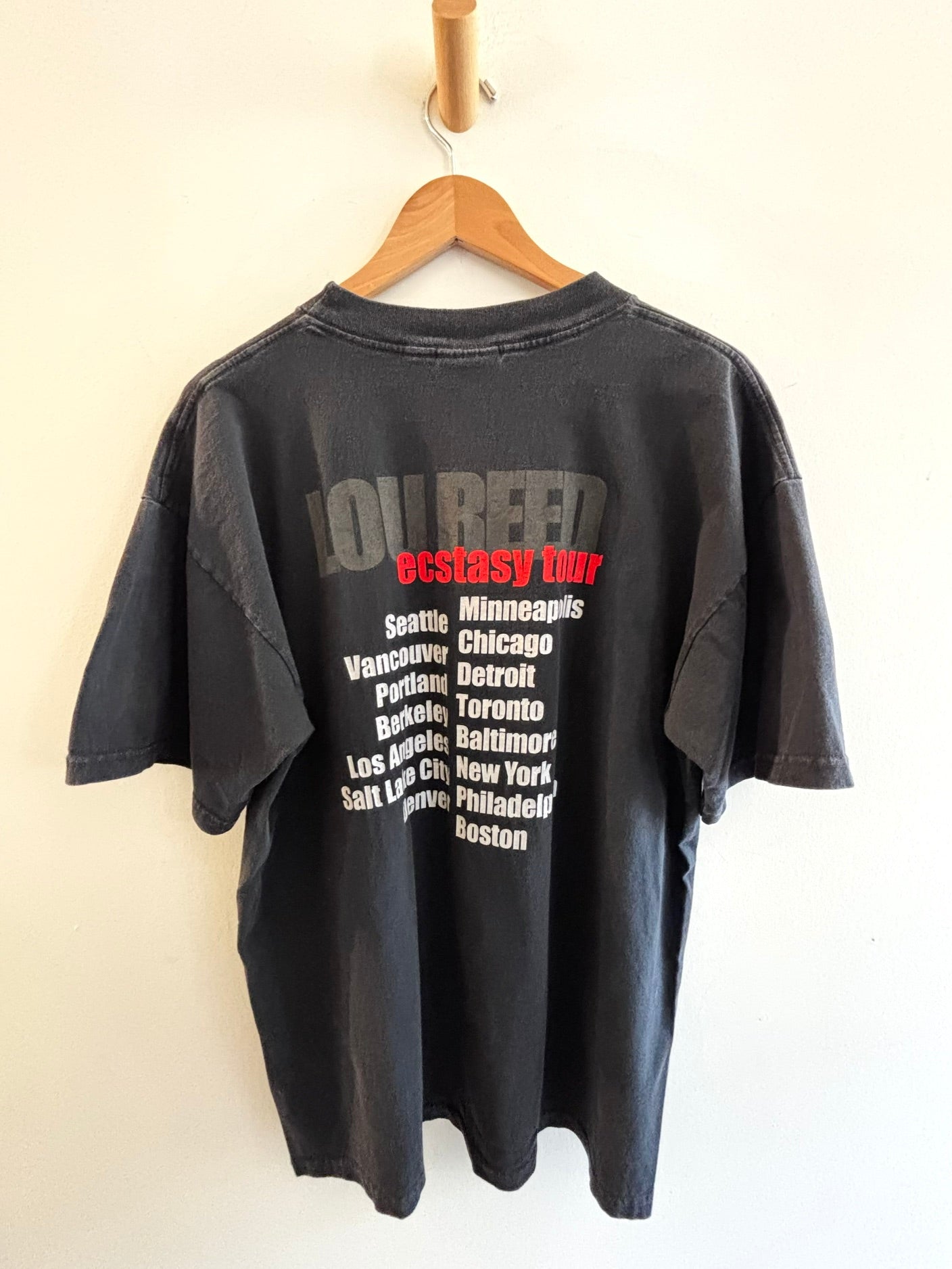 Vintage Lou Reed Ecstasy Tour T-shirt from 2000