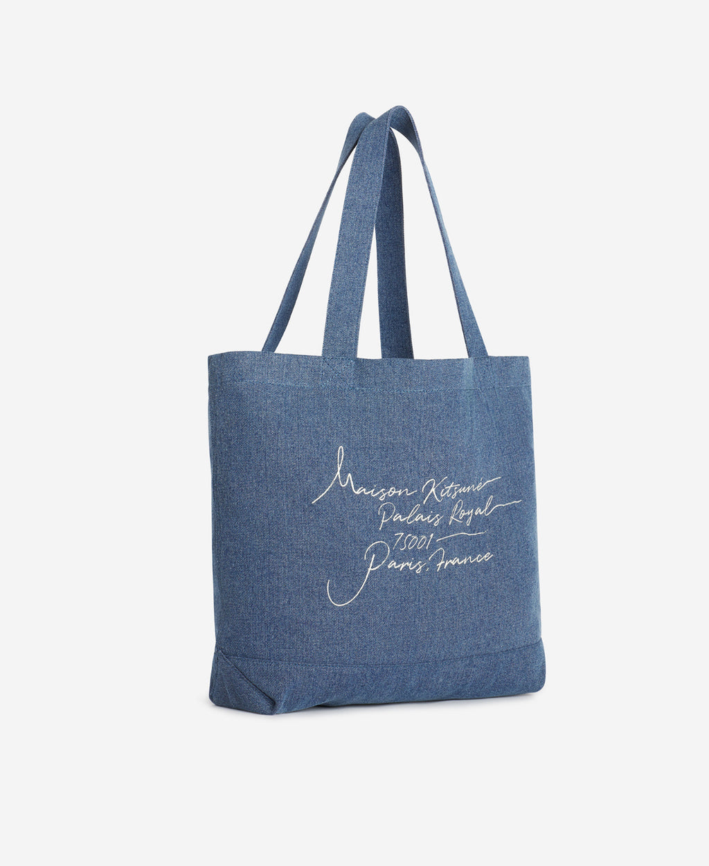 POETIC SCRIPT DENIM TOTE