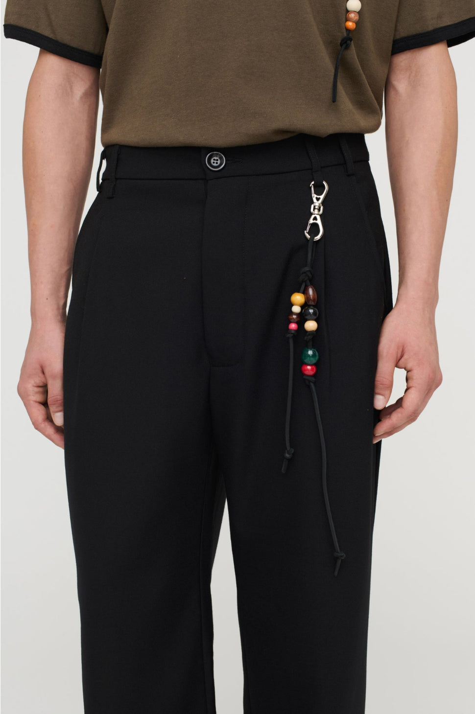 Loose Pleated Pant Gabardine (Black)